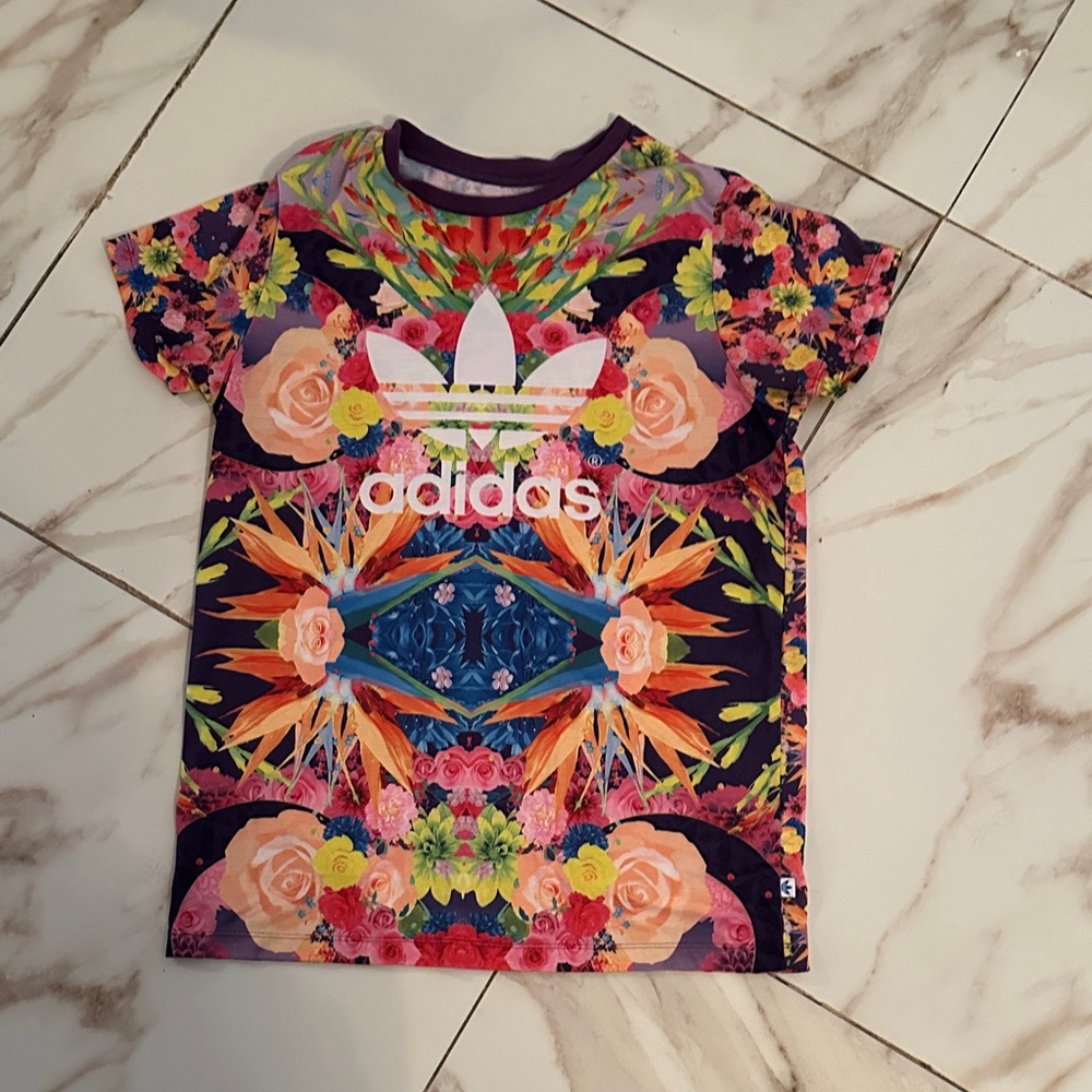 Adidas  women Vibrant Floral Tee - Multicolor